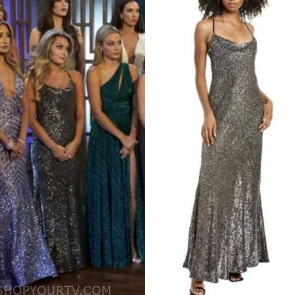 NWT - Elie Tahari Jazzie Gown - Copper Multi -Size Large